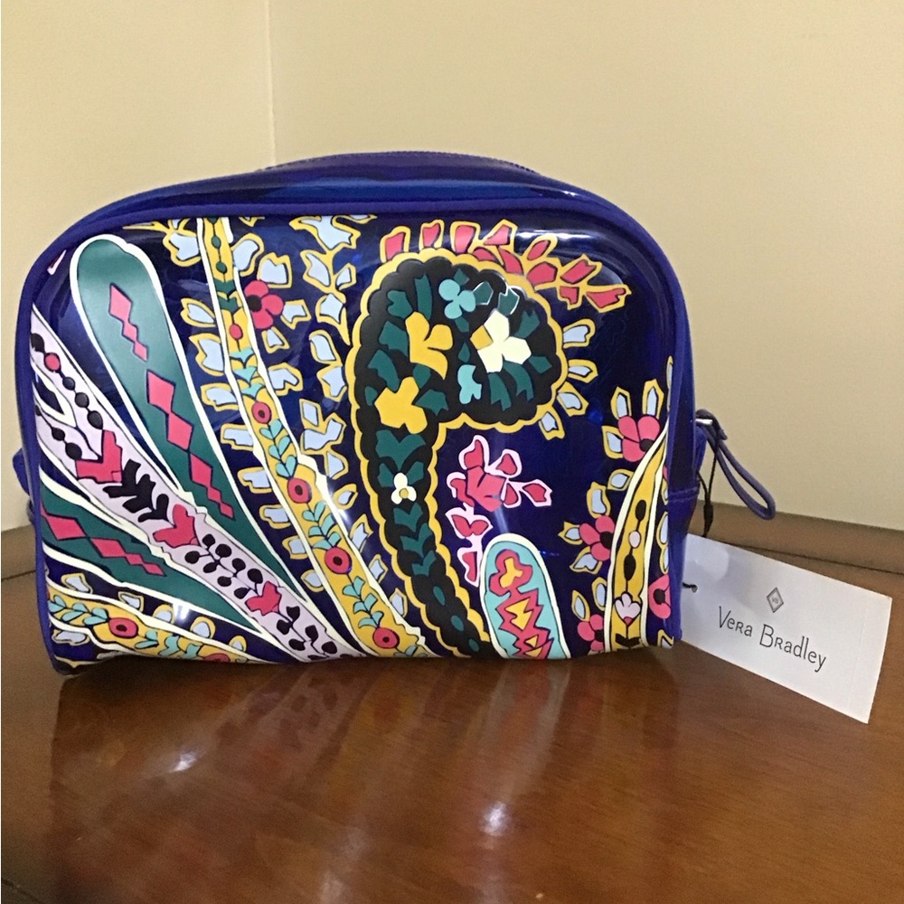 Woman’s iconic medium vera, Bradley, cosmetic, romantic Paisley NWT bag